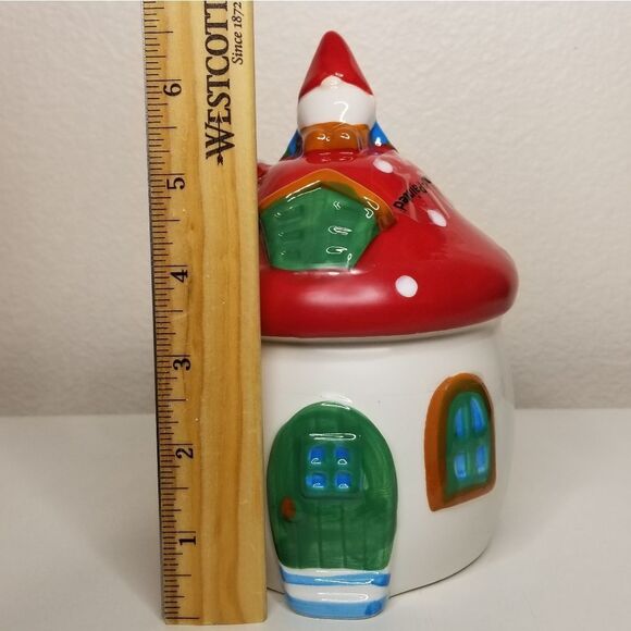 Gnome House Red Candy Jar Hand Painted Christmas Decor Trea… - Picture 7 of 8